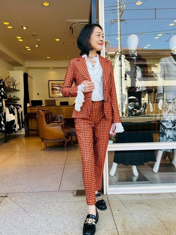 REGINA ROMANTICO チェックジャケット パンツ セットアップ REGINA ROMANTICO チェックジャケット パンツ セットアップ REGINA